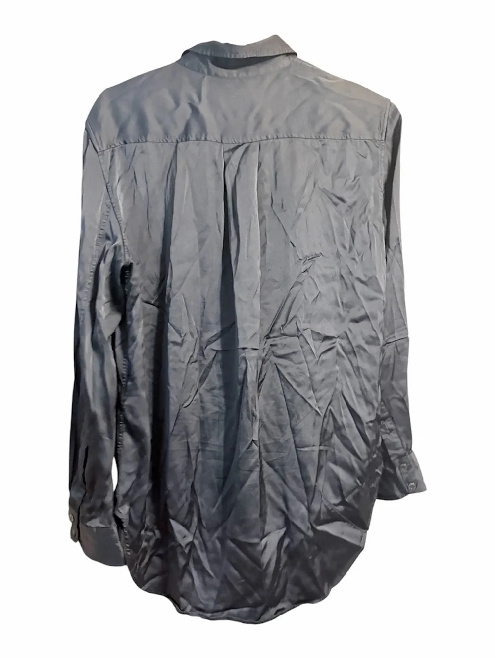 rag & bone navy blue Silk Button Front Shirt M